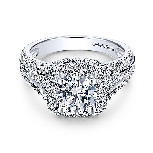 Gabriel & Co ER11760 Henrietta Double Halo Engagement Ring Setting