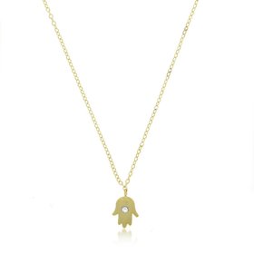 Gold Hamsa Hand Necklace