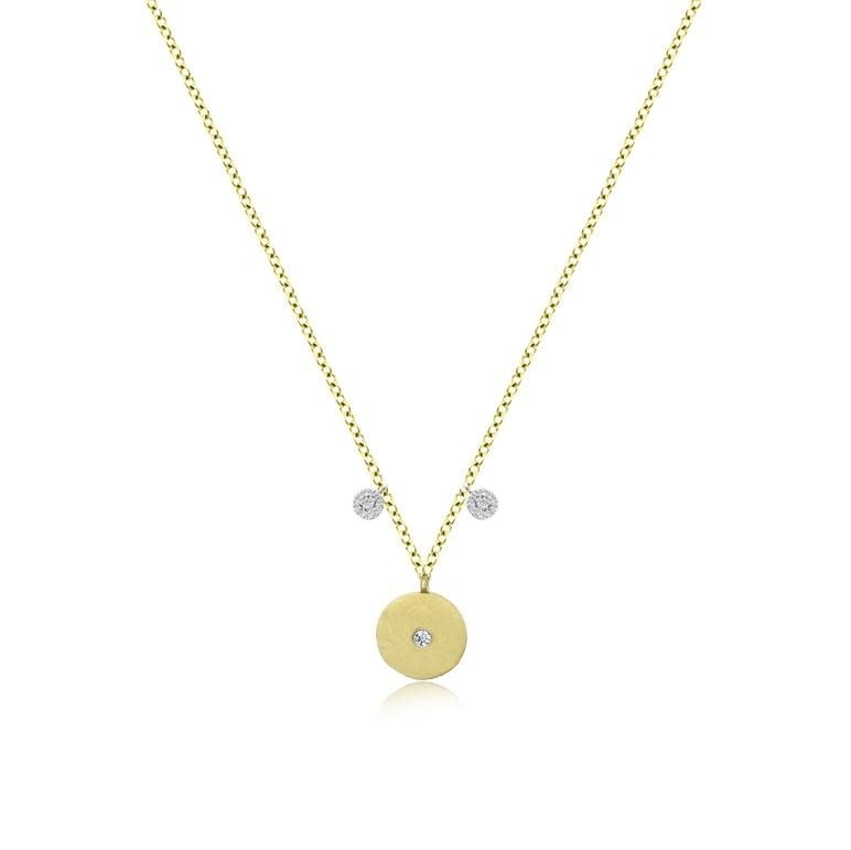 Initial Gold Disc Necklace | Eve's Addiction