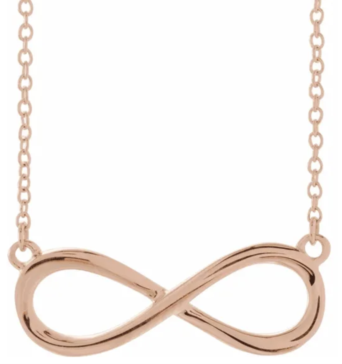 Stuller 14kt gold plain infinity necklace