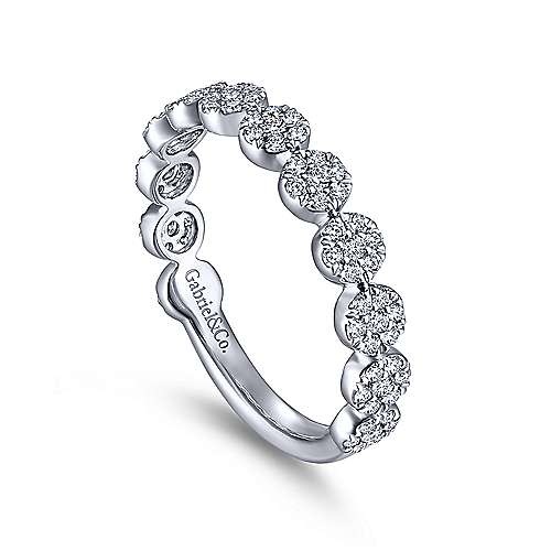 Gabriel & Co LR51478 mini diamond halo wedding ring