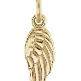 14kt Gold Angel Wing Charm