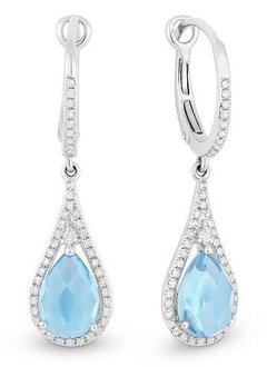 DE10643 blue topaz earrings