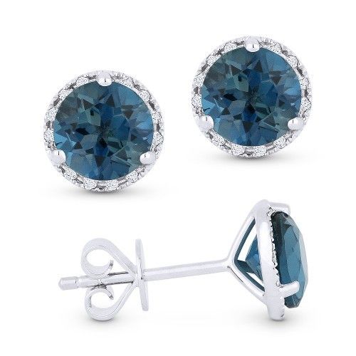 4mm Round Diamond Stud Earrings  Rachel Boston