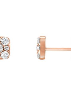 86515 14kt rose gold diamond halo earrings