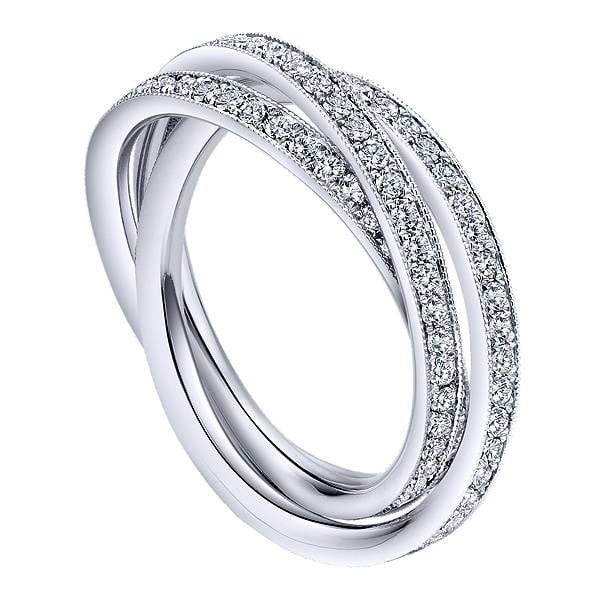 Gabriel & Co AN6039 overlapping loop eternity band