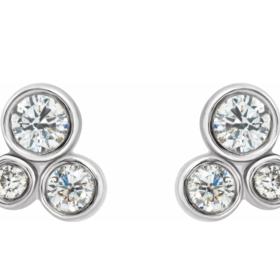 86752 Cluster Diamond Earrings 1/5 carat total