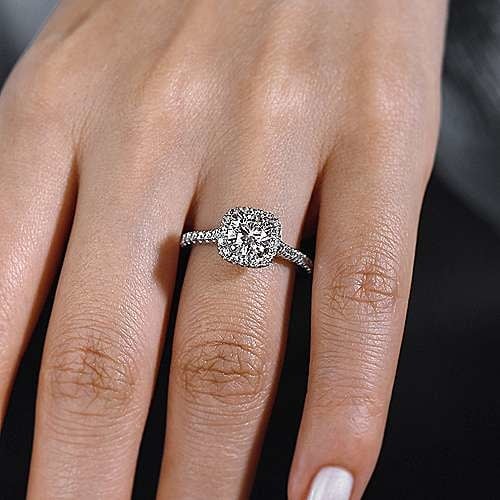 Gabriel & Co ER12664 Pave Halo Engagement Ring Setting