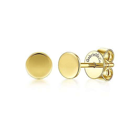 Gabriel & Co 14kt Yellow Gold Circle Earrings