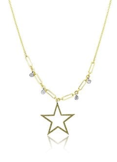 Champagne Diamond Star Necklace