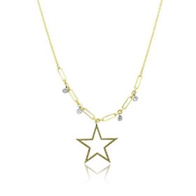 Champagne Diamond Star Necklace