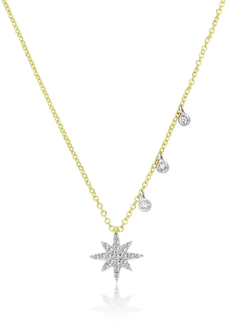 Dainty Diamond Starburst Necklace