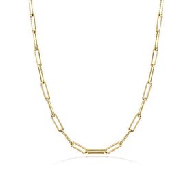 14kt Yellow Gold Paperclip Layering Necklace
