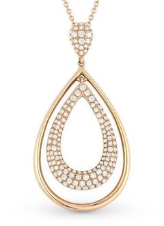 DN4453 Rose Gold Diamond Drop Necklace
