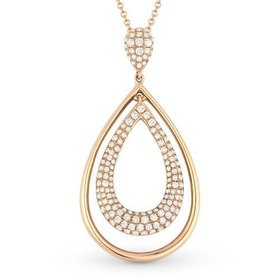 DN4453 Rose Gold Diamond Drop Necklace