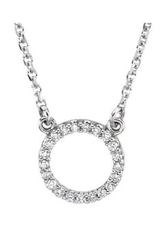 66417 Diamond Circle Pendant Necklace