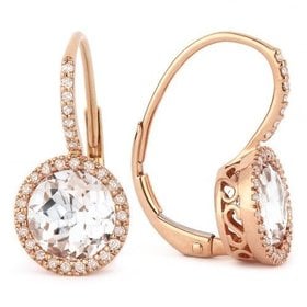 E1059WTP rose gold white topaz earrings