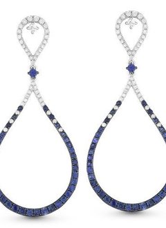 DE10920 sapphire and diamond drop earrings