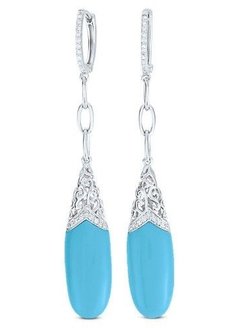 DE8667 turquoise drop earrings