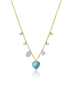 Delicate Turquoise Heart Necklace