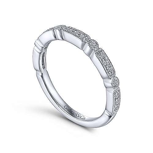 Gabriel & Co AN15375 Diamond Station Stackable Band