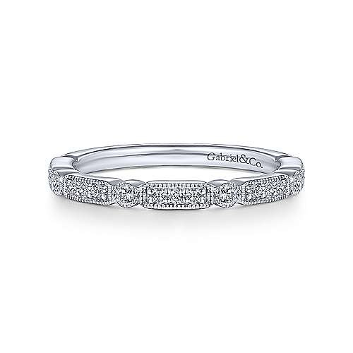 Gabriel & Co AN15375 Diamond Station Stackable Band