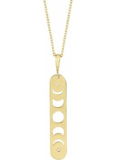 14kt Gold Moon Phase Necklace
