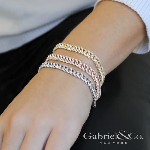 Gabriel & Co 3.34 carat diamond link tennis bracelet