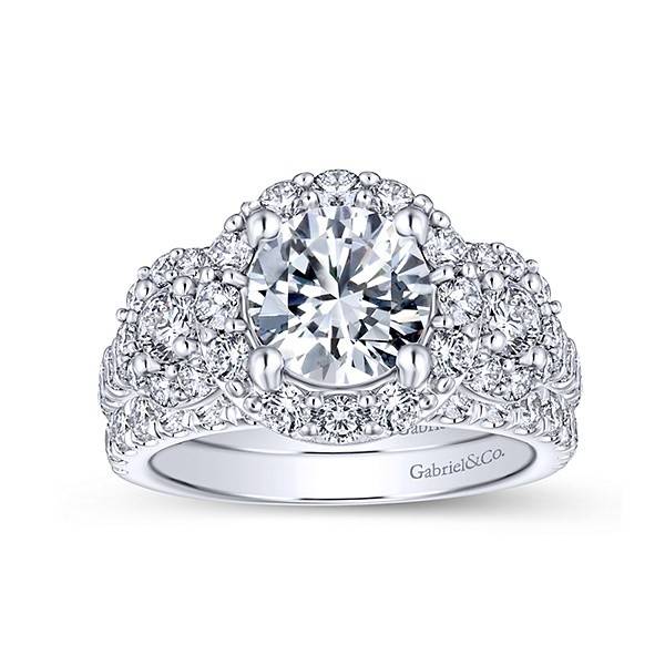 3 stone halo ring