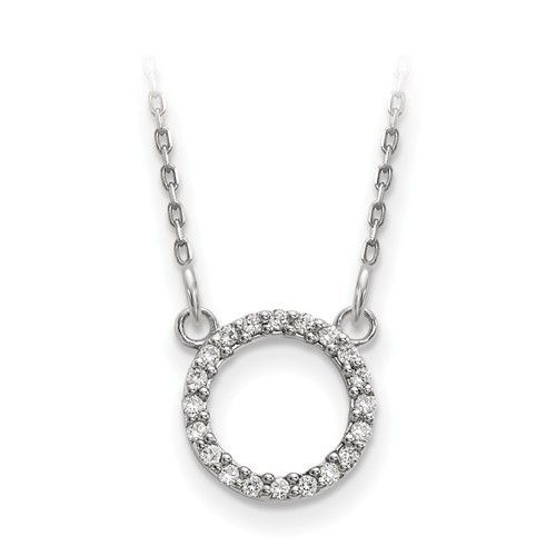 Q Gold XP5027 diamond circle necklace