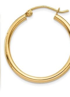 T915L Yellow Gold Hoops