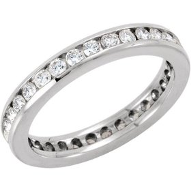 SH87 channel set diamond eternity band