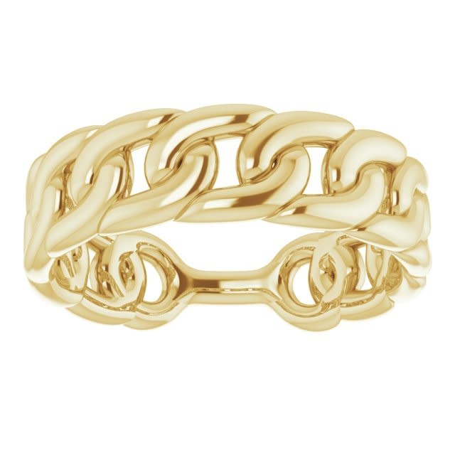 14kt Yellow Gold Chain Link Ring