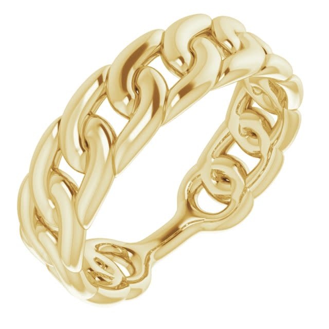 14kt Yellow Gold Chain Link Ring