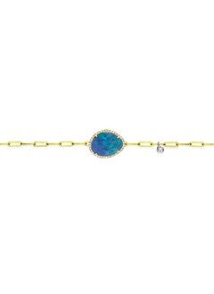 Opal Paperclip Bracelet
