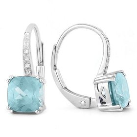 E1033 Blue Topaz Drop earrings