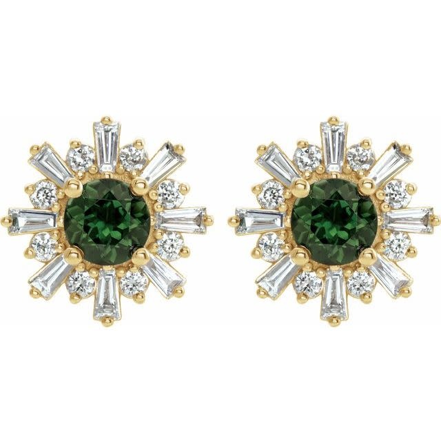 Paraiba Tourmaline Stud Earrings in Platinum - Filigree Jewelers