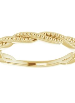 51807 14kt Gold Beaded Stackable Band