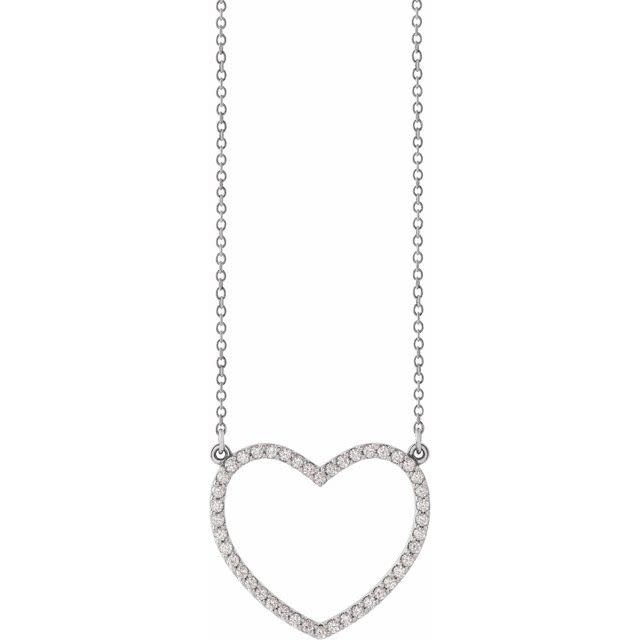 14kt Gold 1/4 Carat Diamond Heart Necklace