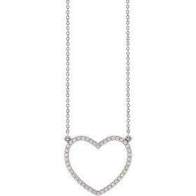 14kt Gold 1/4 Carat Diamond Heart Necklace