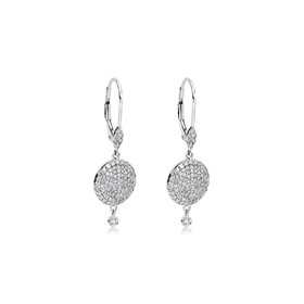Drop Diamond Earrings with Bezels
