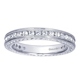 AN3094 engraved  eternity band 0.85ct 14k