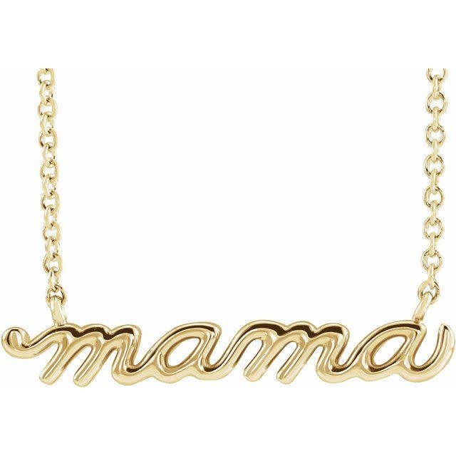 14kt Gold Mama Necklace