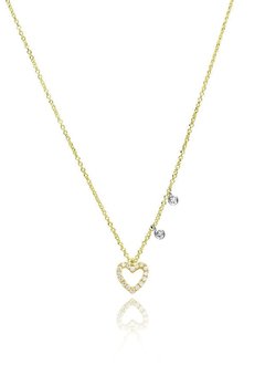 Dainty Yellow Gold Heart Necklace