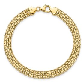 14kt Yellow Gold  Polished Fancy Link Bracelet