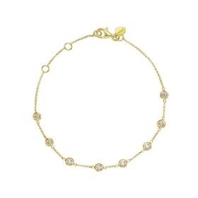 Bezel Set Dainty Diamond Bracelet