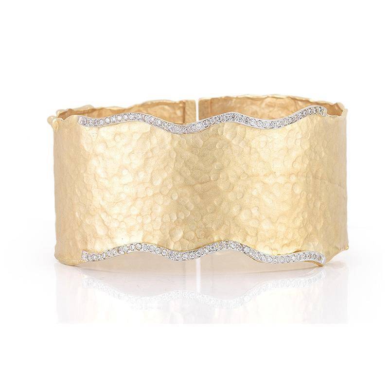 BIR345Y wide diamond cuff bracelet
