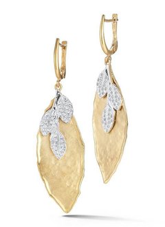ER3130Y leaf diamond earrings