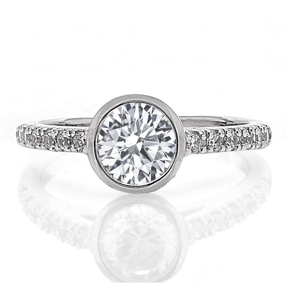 Bezel set engagement ring | Boston Jewelers - Freedman Jewelers