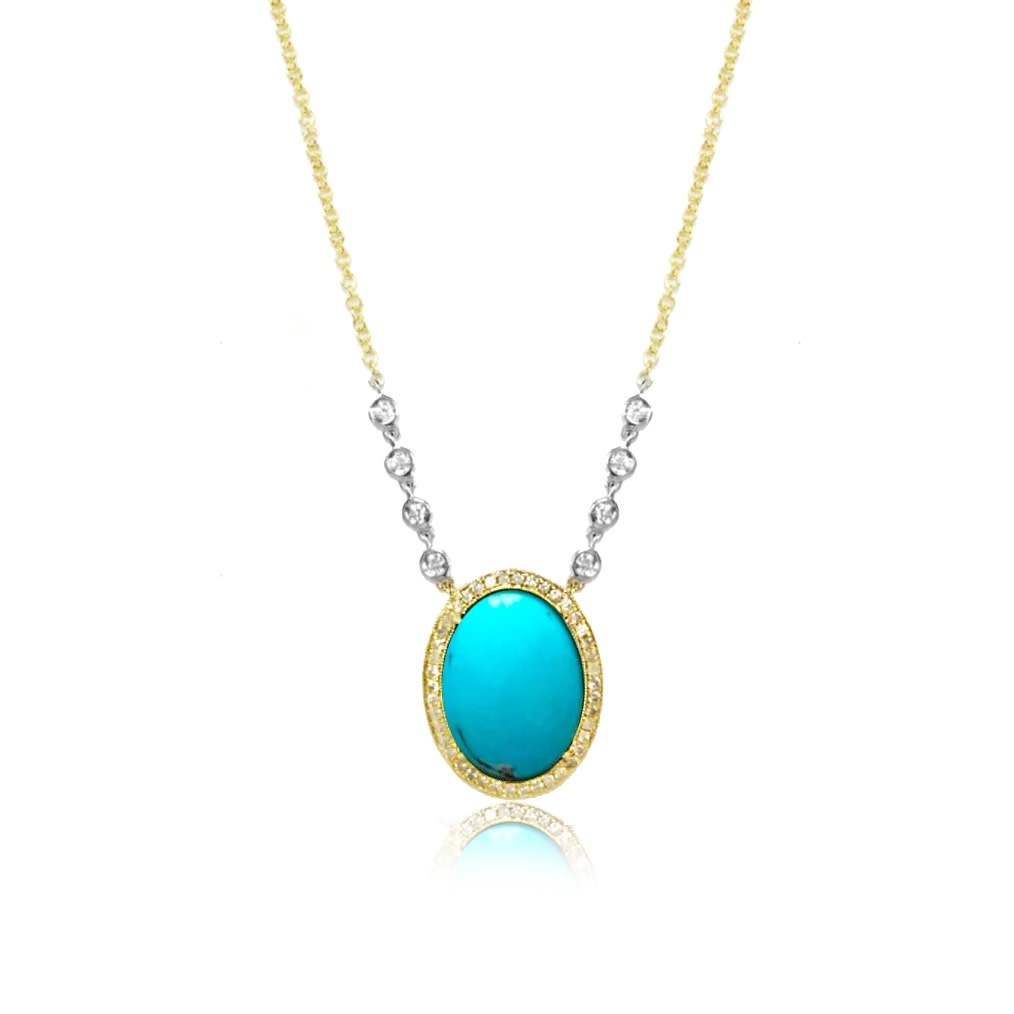 TURQUOISE WITH WHITE HEART | 18K Glossed Sustainable Metal – Lunaya Jewelry